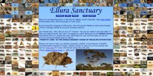Ellura Sanctuary web site entry page 