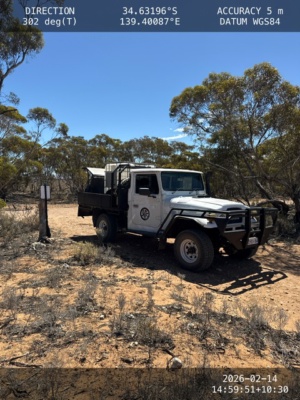 Work set up - Signs out for a Baiting program 2026