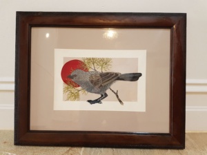 Katie Dridan - Apostle Bird painting