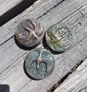 katie Dridan - Bronze casted lids- The Currawong 
