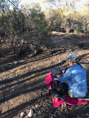 working in the field before the base camp