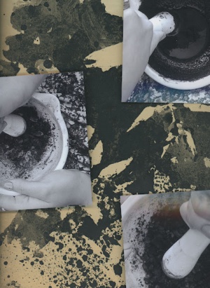 Katie Dridan making Pigments from charcoal